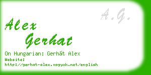 alex gerhat business card